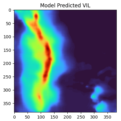 U-Net reconstructed vertically integrated liquid radar field